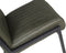 HSM Collection-Eetkamerstoel Texas S/2-55x50x85-Groen/Zwart-Leder/Metaal