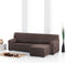 Hoes voor chaise longue met korte armleuning rechts Eysa ROC Bruin 120 x 120 x 360 cm