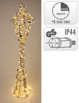 Home & Styling Kerst Lantaarn - Met verlichting - 140cm -Goud