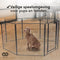 Infinity Goods Hondenren - Puppyren - 8 Panelen - 80 x 80 CM - 640 CM Omtrek - Opvouwbaar - Zwart - Met Deur