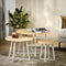 Furntastik Fuzeta Salontafel, set van 3, golden pure