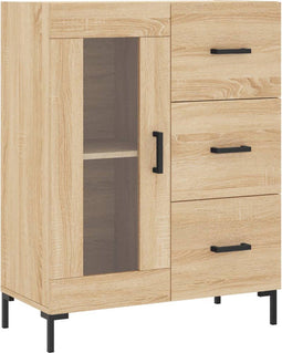 vidaXL - Dressoir - 69,5x34x90 - cm - bewerkt - hout - sonoma - eikenkleurig