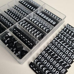 Klika - Prijscassette Etalage 10mm zwart/wit - 2 stuks