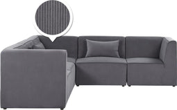 LEMVIG - Hoekbank - Grijs - Rechtszijdig - 250 cm - Corduroy