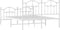 vidaXL - Bedframe - met - hoofd- - en - voeteneinde - metaal - wit - 150x200 - cm