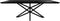 Tafel Fishbone Rechthoek- 220x100x76 - Zwart - Eiken/metaal