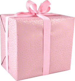 Cadeaupapier | 50cm | 100m | 65gr/m² | Dots | roze/goud