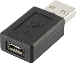 Renkforce RF-4274568 - USB 2.0 Adapter - 1x USB-A 2.0 stekker - 1x Micro-USB 2.0 B bus - Zwart