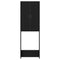 vidaXL - Wasmachinekast - 64x25,5x190 - cm - zwart - eikenkleur
