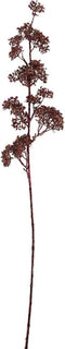 PTMD Leaves Plant Viburnum Kunsttak - 44 x 16 x 87 cm - Wijnrood