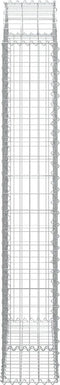vidaXL - Schanskorf - gewelfd - 100x30x180/200 - cm - gegalvaniseerd - ijzer