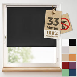 Blumtal EB0314 - Verduisteringsrolgordijn - 100% verduisterend zonder boren - Zwart