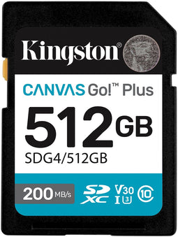 Kingston Canvas Go! Plus - SDXC Geheugenkaart 512GB - UHS-I 200MB/s