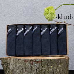 Klud Vaatdoek set - 7 dagen - Zwart
