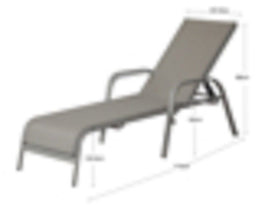 Wakefield Hanoi - Ligbed - Verstelbare rugleuning - Taupe 167 cm