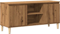 vidaXL - Tv-meubel - 102x35x50 - cm - bewerkt - hout - artisanaal - eikenkleur