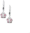 Yep! oorhangers - vlinder brisur haak - 925 zilver - roze parelmoer