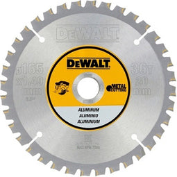 DeWalt DT1911 Cirkelzaagblad - 165 x 20 x 36T - Aluminium
