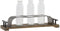 Vaas DKD Home Decor Bruin Zwart Metaal Kristal 45 x 11 x 22 cm (3 Onderdelen)