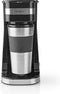 Nedis KACM300FBK - Koffiezetapparaat - 1-kops met reisbeker - Zilver