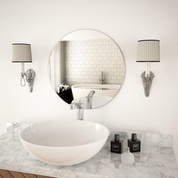 vidaXL - Wandspiegel - rond - 50 - cm - glas