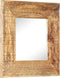 vidaXL - Spiegel - handgesneden - 50x50x2,5 - cm - massief - mangohout