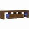 vidaXL - Tv-meubel - LED-verlichting - 140x36,5x40 - cm - bruin - eikenkleur