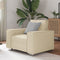 vidaXL - Crème - Kunstlederen - Fauteuil - - - 59 - cm