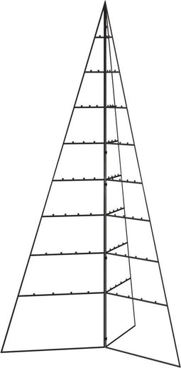 vidaXL - Kerstdecoratie - kerstboom - 180 - cm - metaal - zwart