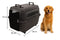 Flamingo Lanta - Reisbench hond XL - Transportbox met wielen en safety lock - Donkergrijs