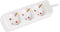 Verlengsnoer - Stekkerdoos - 3-voudig - 1,5M - Geaard 3x1,5 mm² - 2500W - Wit