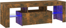vidaXL - Tv-meubel - met - LED-verlichting - 120x35x40 - cm - gerookt - eikenkleurig
