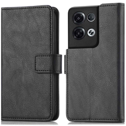 IMOSHION Luxe Bookcase - Oppo Reno 8 Pro 5G - Telefoonhoesje met ruimte voor 3 pasjes - Zwart