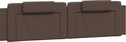 vidaXL - Hoofdbordkussen - 200 - cm - kunstleer - bruin
