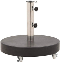 vidaXL - Parasolvoet - rond - 30 - kg - graniet - zwart