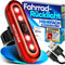 Nextcover Fietsachterlicht - LED - Remlicht - USB - 8U batterij - Zwart