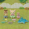 Sylvanian Families 5749 Trio Peutervriendjes Zwembad Fun- inclusief 3 fluweelzachte speelfiguren