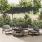 vidaXL - Zweefparasol - met - dubbel - dak - 400x300 - cm - antracietkleurig