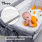 Lionelo Theo - 2 in 1 Co Sleeper & Baby Bed - Hoogte Verstelbaar - Kantelbaar - Ademend Mesh - Grijs