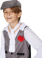 Dressforfun Jongenskostuum swinging charlston 116 - Verkleedkleding - Inclusief hemd vest broek pet halsdoek - Zwart wit grijs