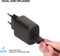 Mobiparts Wall Charger Dual USB-C/USB-A with Micro USB Kabel - Zwart