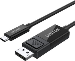 UNITEK V1146A tussenstuk voor kabels USB-C DisplayPort Zwart