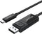 UNITEK V1146A tussenstuk voor kabels USB-C DisplayPort Zwart