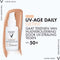 Vichy Capital Soleil UV-Age Daily SPF50+ Getint - Zonnefluide Dagelijkse Bescherming - Gezicht - iacinamide (Vitamine B3) en Peptiden - 40ml
