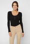 PIECES PCKITTE LS TOP NOOS BC - Dames Longsleeve - Biologische katoenmix - Maat L