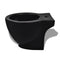 vidaXL Staand toilet en bidet set (zwart)