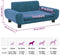 vidaXL - Hondenmand - 70x45x33 - cm - fluweel - blauw
