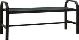 vidaXL - Tuinbank - 124,5 - cm - staal - en - HKC - zwart