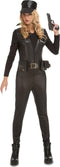 Sexy leather look SWAT kostuum voor vrouwen - Volwassenen kostuums