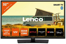 Lenco LED-3263BK (V2) - 32" Android Smart TV - Ingebouwde Chromecast - Zwart
